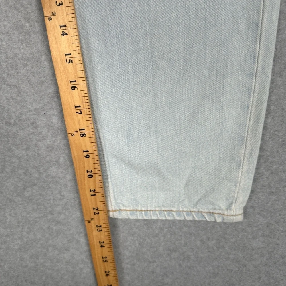 Old‎ Navy Jeans Girls 12 Light Wash High Rise Slouchy Straight Blue Denim